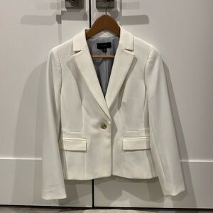 J Crew Cropped Blazer with Pleater Trim